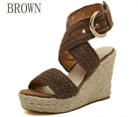 Женская обувь на танкетке босоножки высоком каблуке Летняя Вьетнамки Chaussures Femme