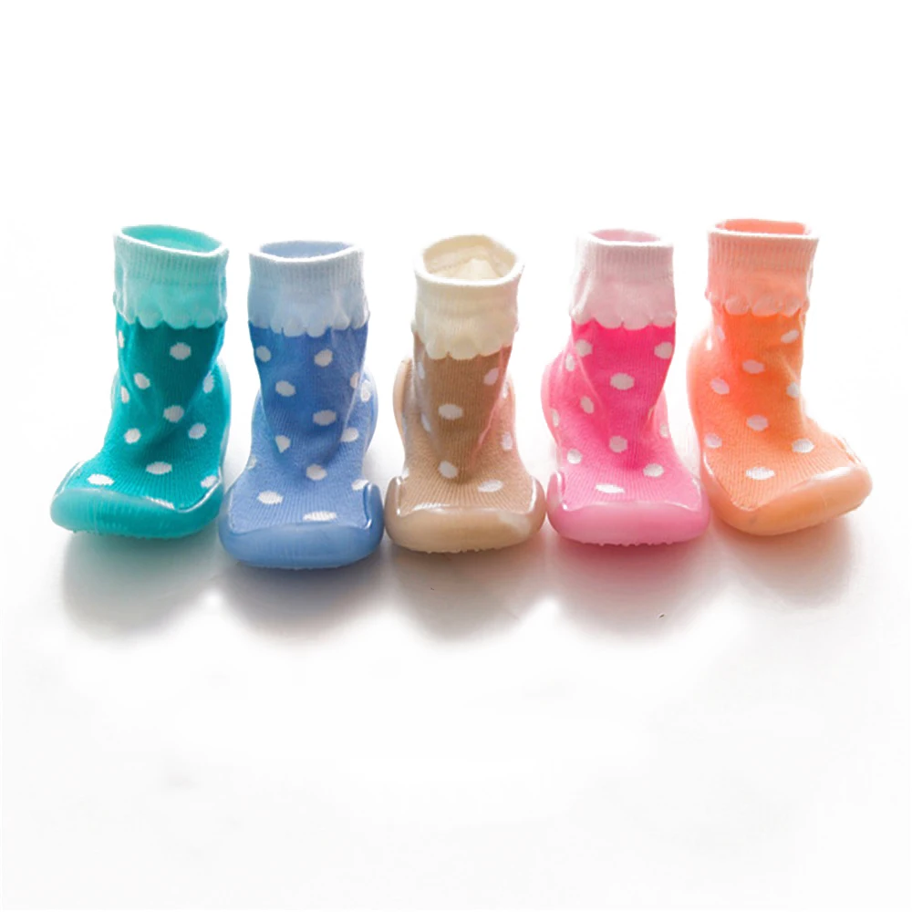 Baby Shoes Boys Girls Anti Slip Outdoor Soft Rubber Soles Toddler Newborn First Walkers attipas Cotton Infant Socks |