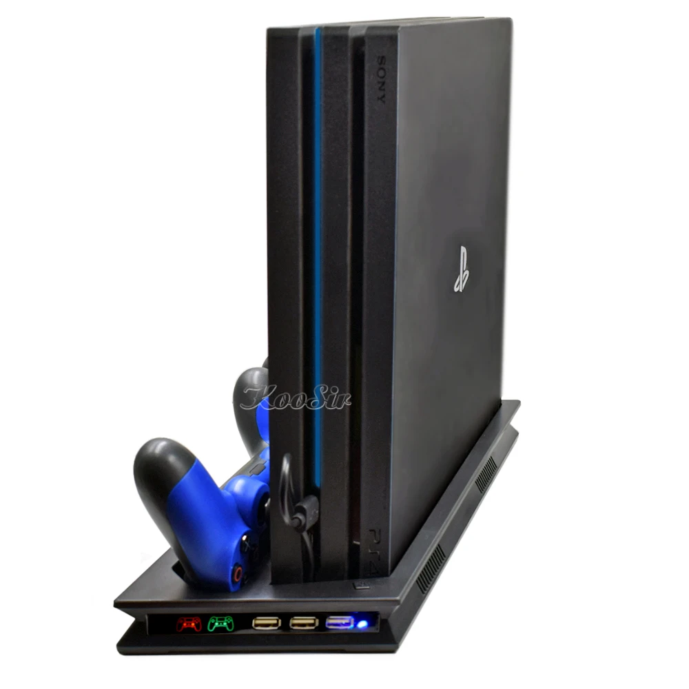 Вертикальная подставка для PS4 SLIM PRO охлаждающая док станция игровых контроллеров