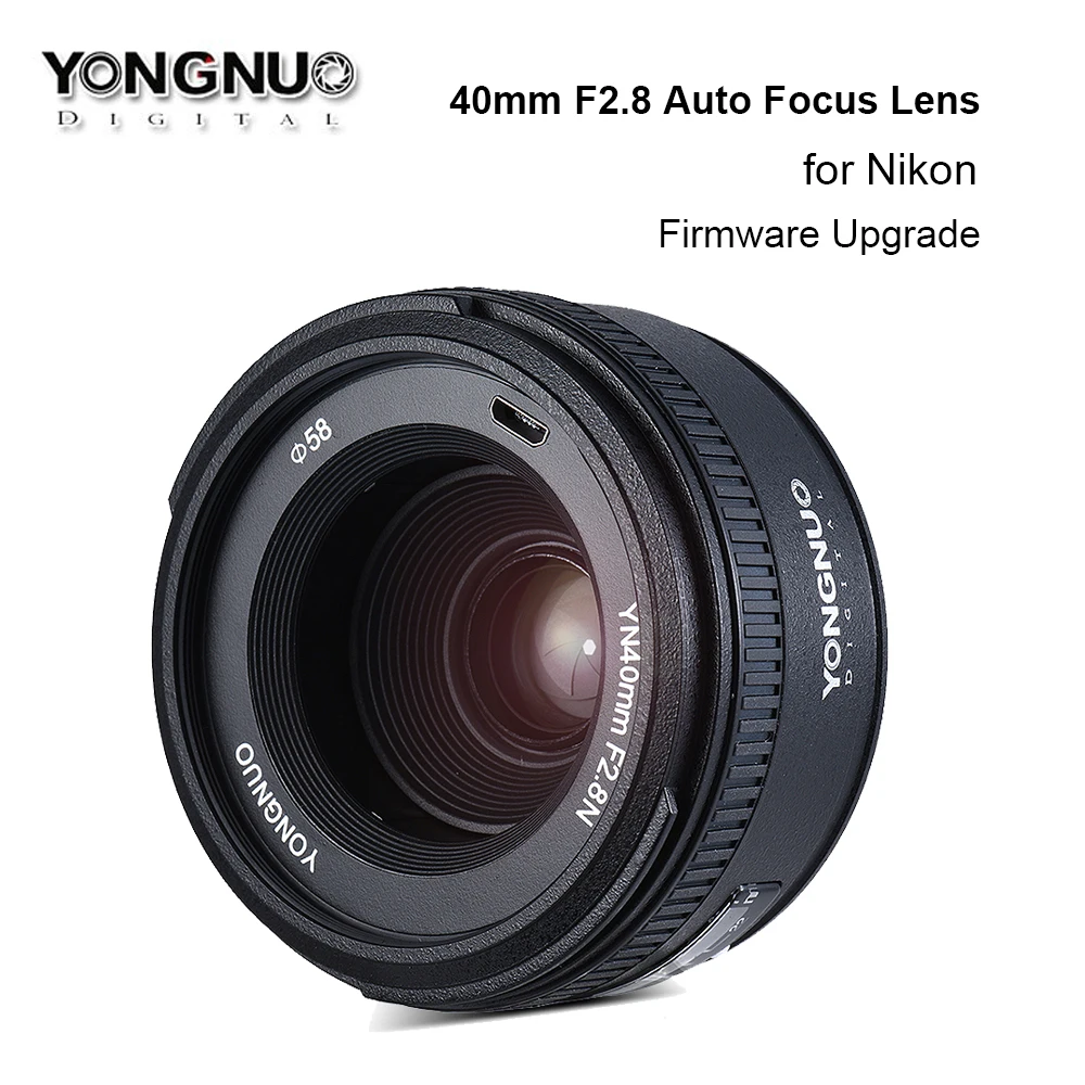 Объектив Yongnuo YN 40 мм F2.8N F2.8 с большой апертурой AF/MF фиксированный объектив
