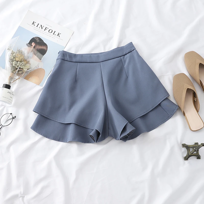 Модные шифоновые шорты для женщин лето 2019 новые корейские со средней талией и
