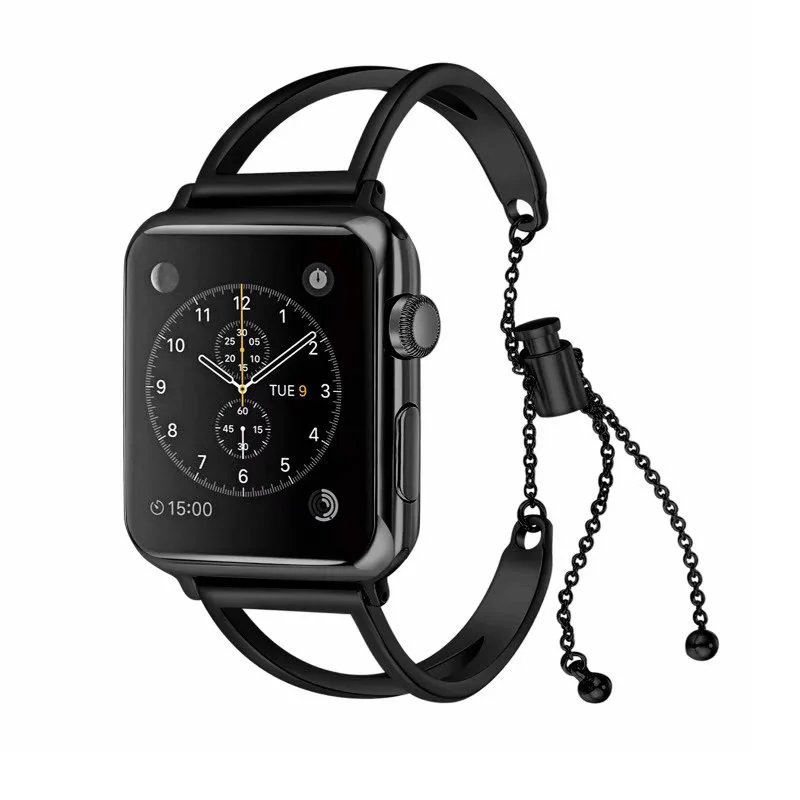 Женский браслет для часов Apple Watch 38 40 мм 42 44 регулируемый из нержавеющей стали с