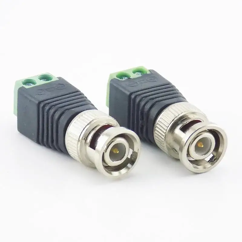 BEESCLOVER 1pc BNC Male Connector Plug DC Adapter Balun for CCTV Camera Security System r20 | Безопасность и защита