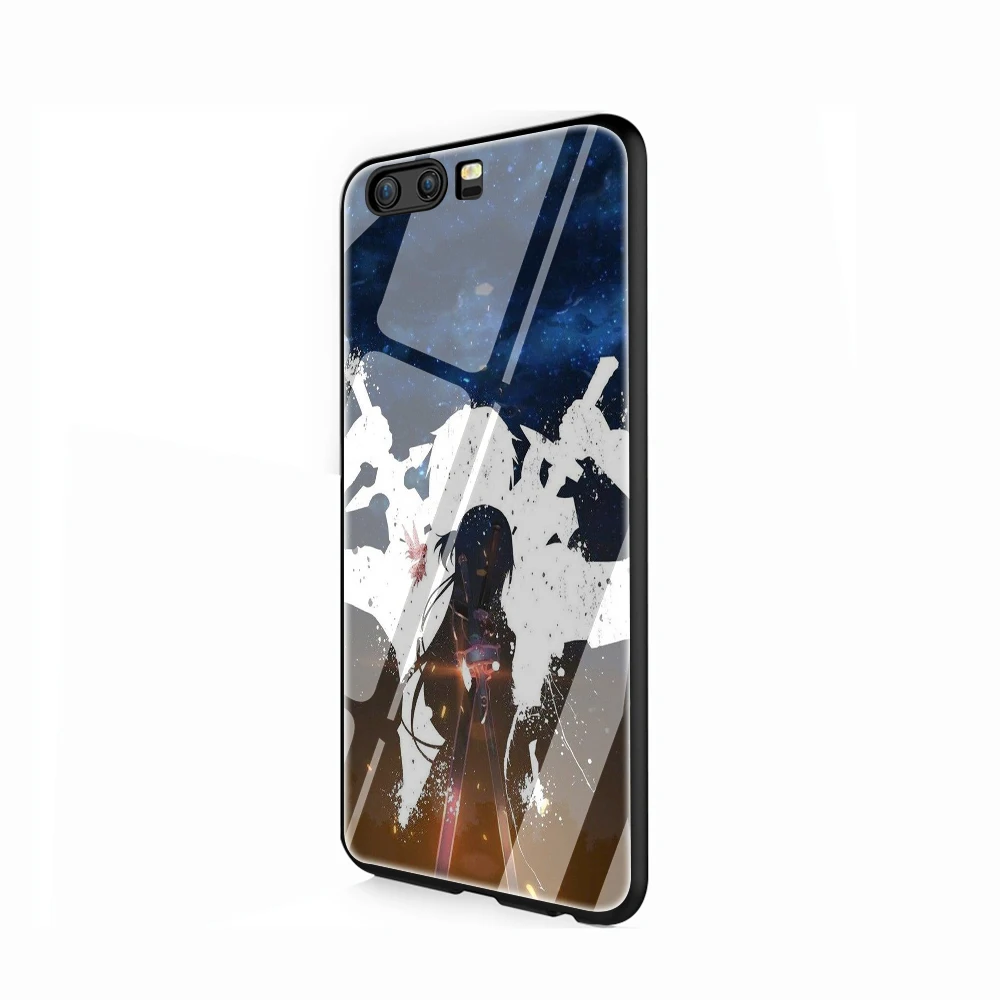 Sword Art Online SAO аниме чехол из закаленного стекла для телефона huawei P10 P20 P30 Y6 Y9 Honor 8X 7A pro 9 10 Lite mate 20 Lite - Цвет: G2
