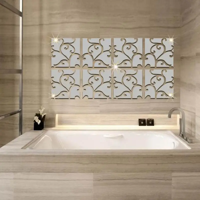 32 шт./компл. 3D зеркало Наклейки на стену Домашний Декор акрил росписи большое