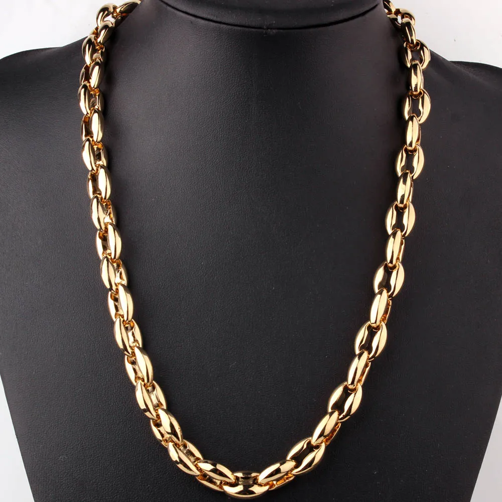 Hip hopp Mens Punk The coffee beans Chain Link Necklaces Stainless Steel Male Rapper Necklace Jewlery | Украшения и аксессуары