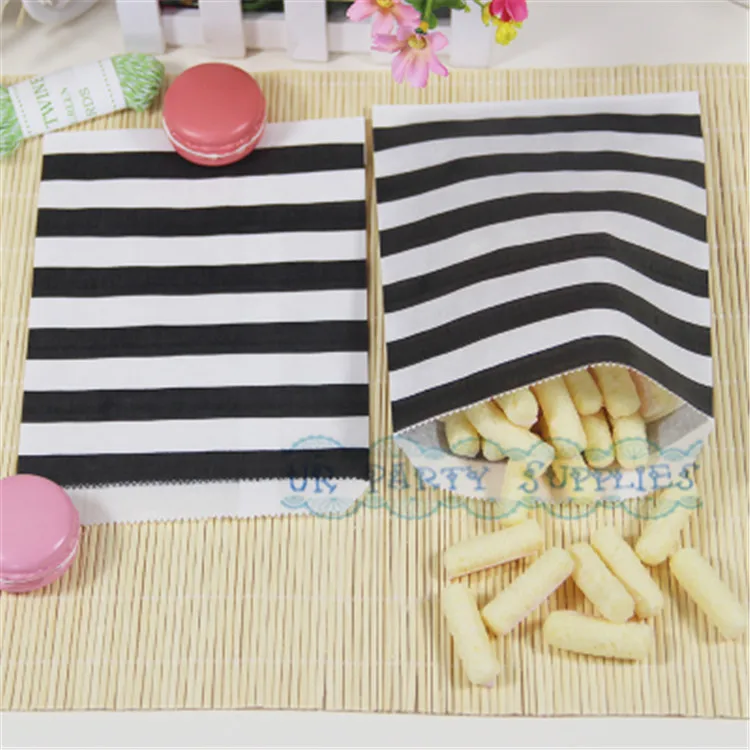 2000 шт. цветные и белые бумажные подарочные пакеты в горизонтальную полоску