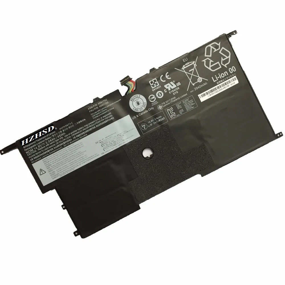 Аккумулятор для ноутбука Lenovo ThinkPad X1 Carbon Gen 2 20A7 20A8 14 8 в 45 Вт/ч|Аккумуляторы