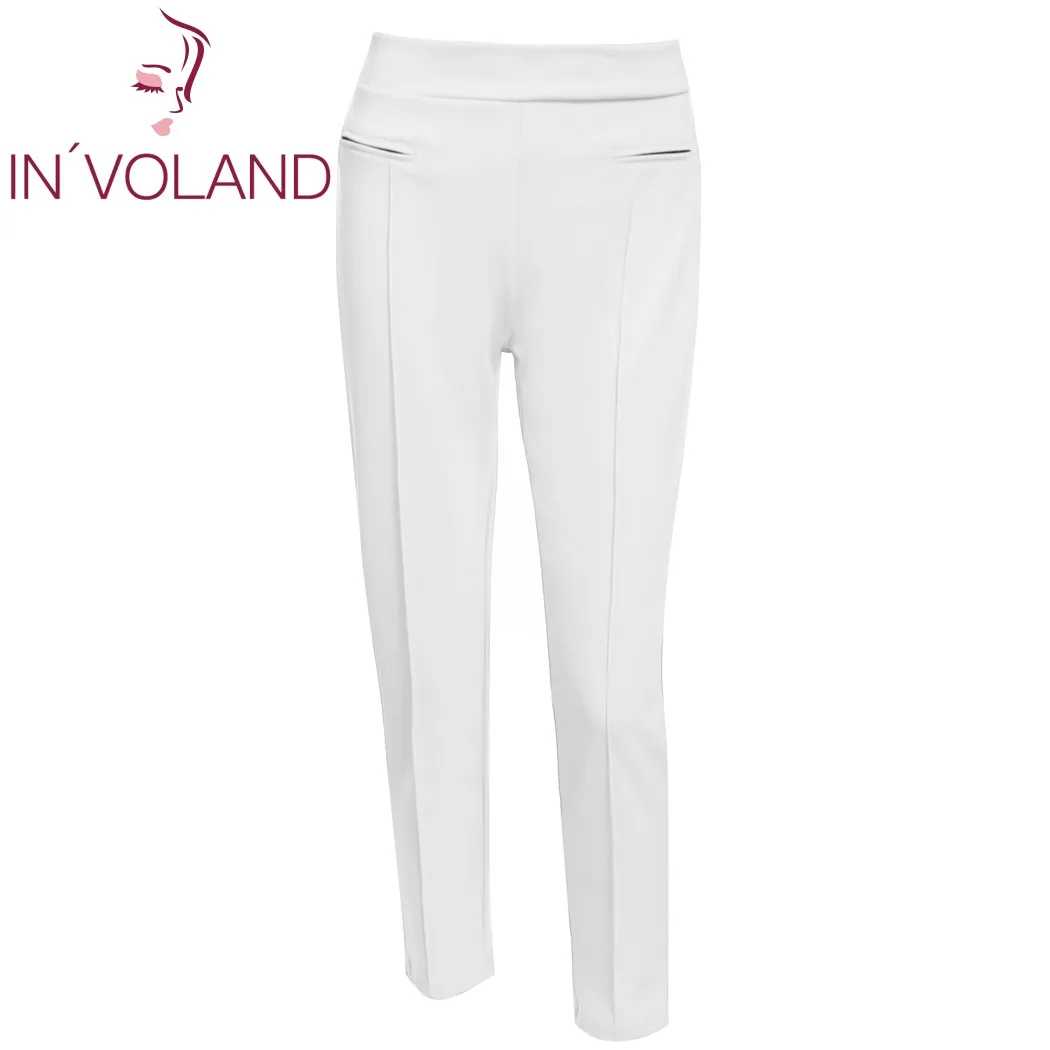 Женские длинные брюки IN'VOLAND повседневные однотонные тянущиеся узкие карандаш