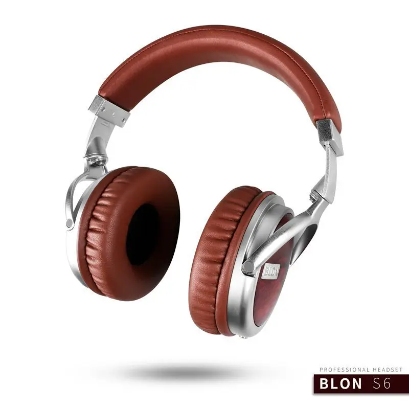 BLON S6 Hi FI деревянные наушники динамический студийный монитор аудио наушники DJ стерео металлическая гарнитура повязка на голову Auriculares