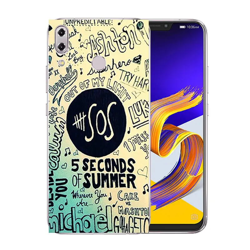 Чехол для телефона 6 2 дюйма Asus Zenfone 5z ZS620KL/5 ZE620KL с вулканическим узором прозрачная