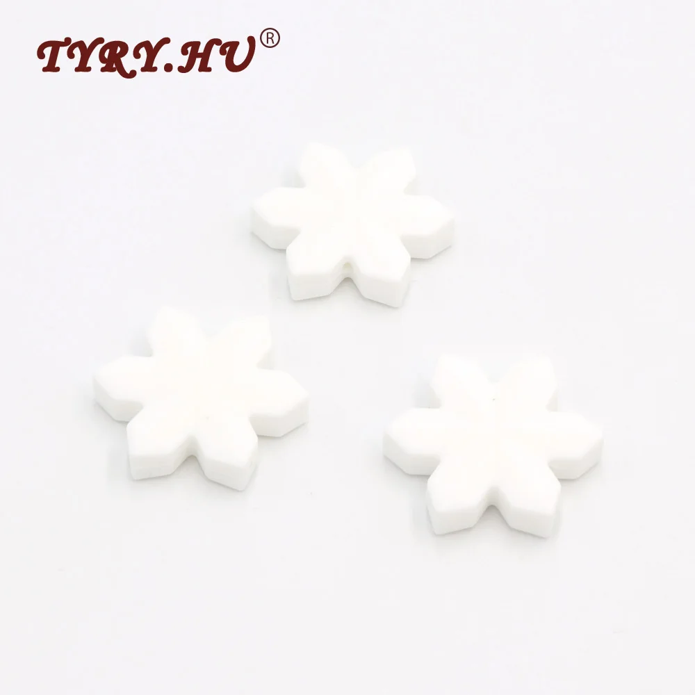 50 шт. силиконовые бусины в форме снежинки для изготовления ювелирных изделий |