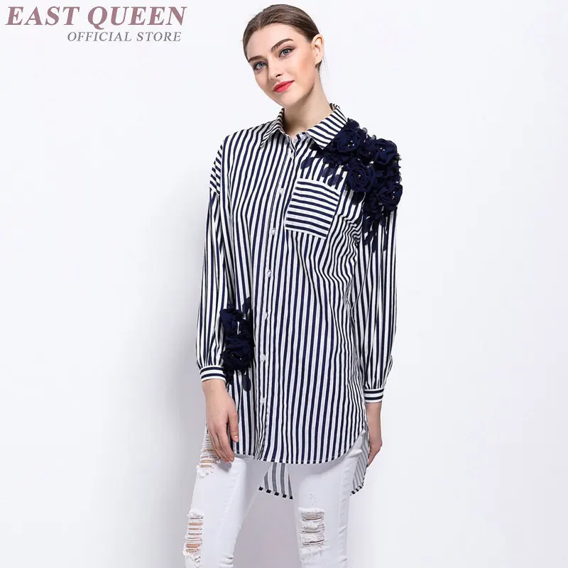 

Top social female blouse 2019 women embroidered office ladies female business shirts tops fashion woman blouses 2019 AA4181