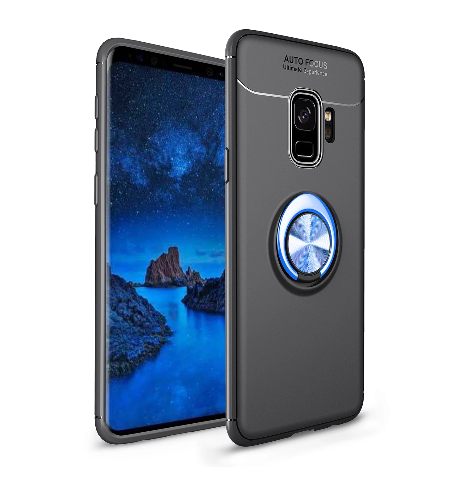 BlB Для samsung Galaxy S9 S8 Plus Note 9 8 J3 J5 J7 PRO J2 PRIME 2 J4 J6 J8 A6 A6+ кронштейн кольцо чехол металлические магнитные - Цвет: BlB