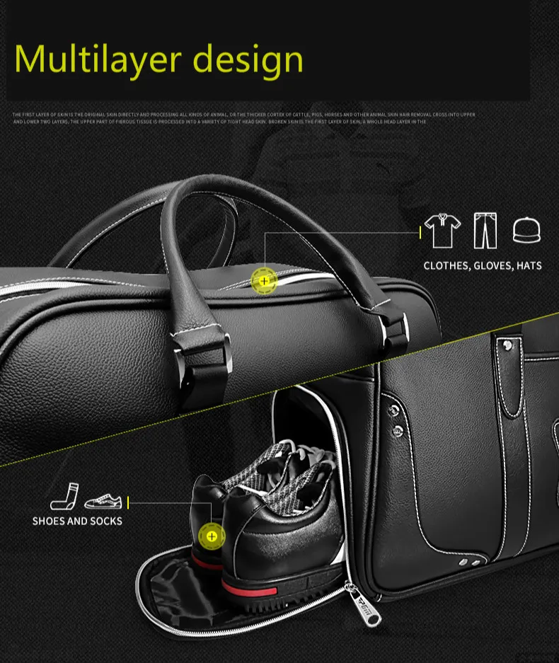 

PGM golf bag man portable bag built in shoe bag