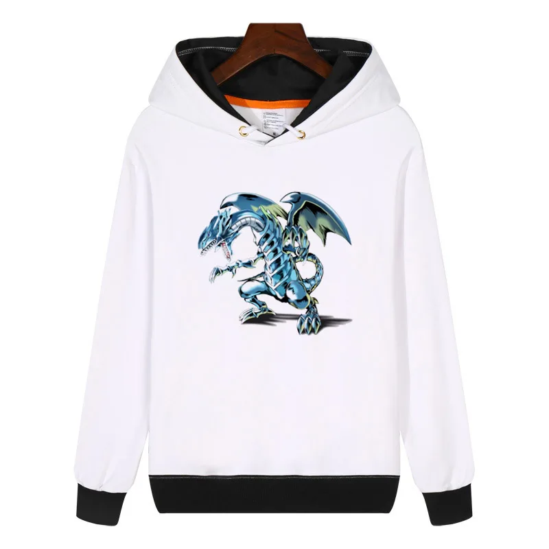 Худи YuGiOh с изображением белого дракона и монстров синими глазами Аниме игра