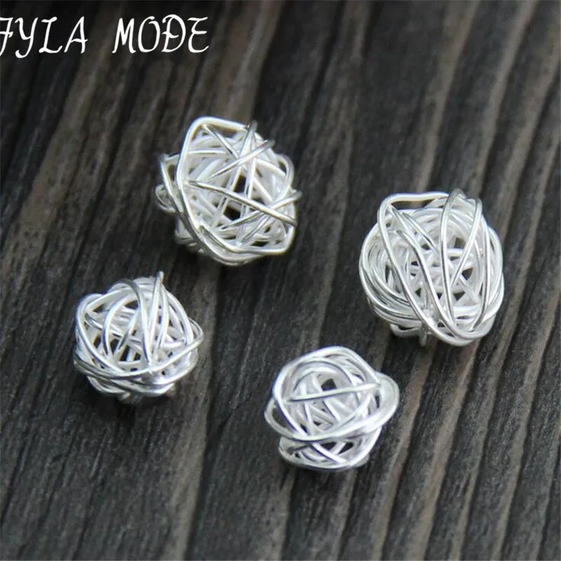 Fyla режим тайского серебра полые скрученные шарики проволока бусины DIY 2019 новые