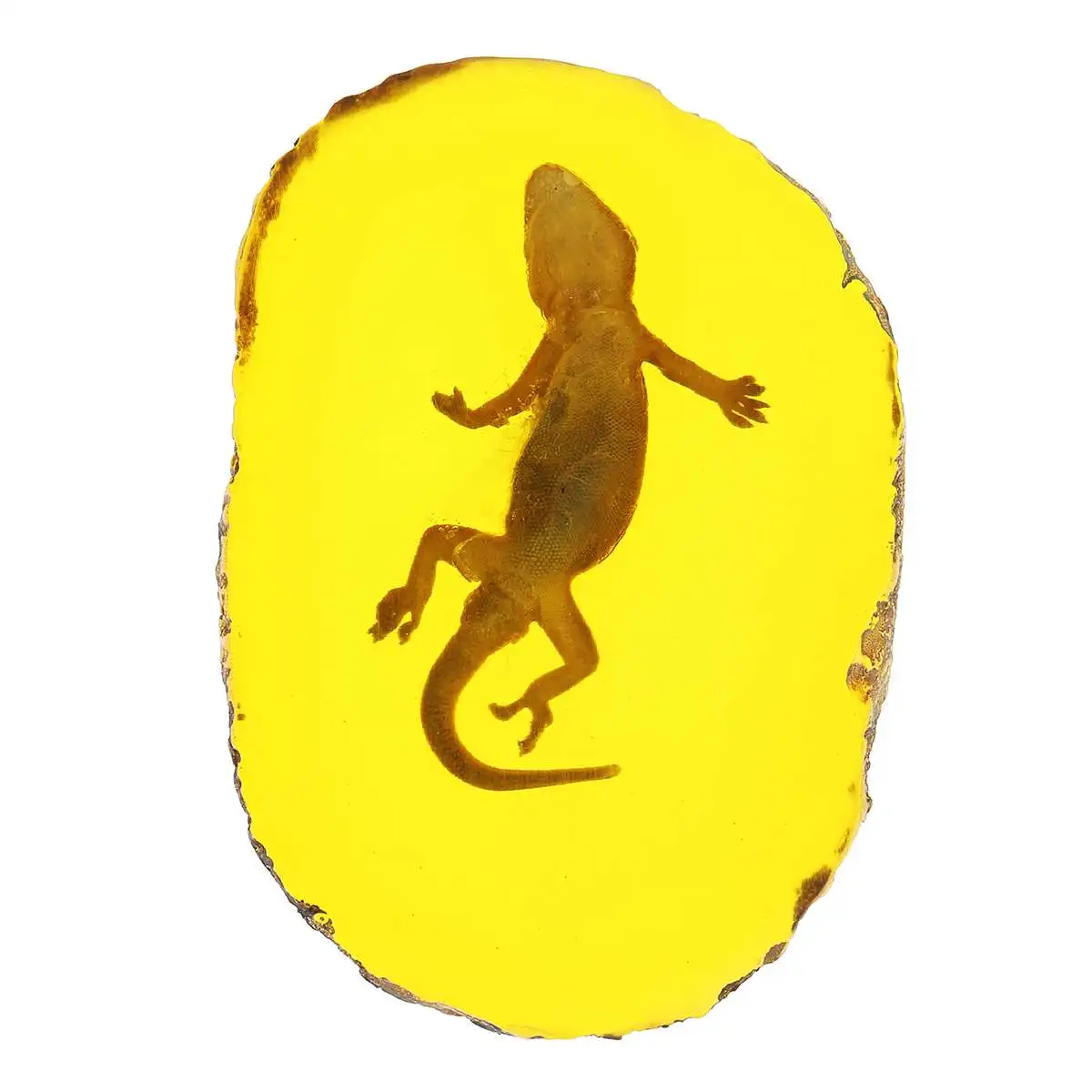 Gecko Натуральный Янтарный Стрекоза Скорпион бабочка геккон насекомое ручной полировки украшения DIY Орнамент Ремесло подарок для дома - Цвет: Gecko
