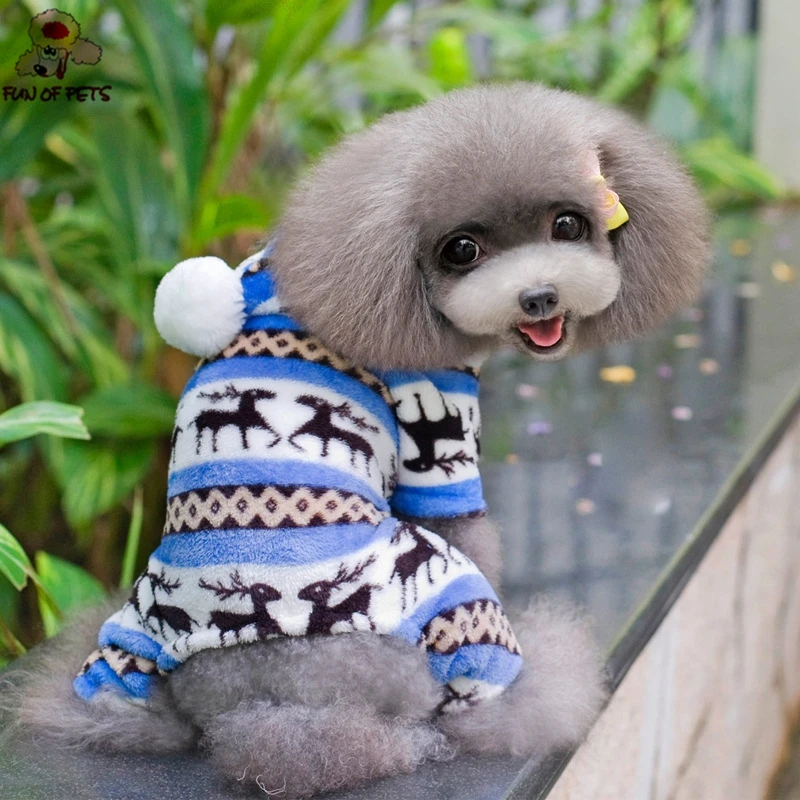 2017 Новый Классический Рождественский олень Снежинка Одежда для собак теплые