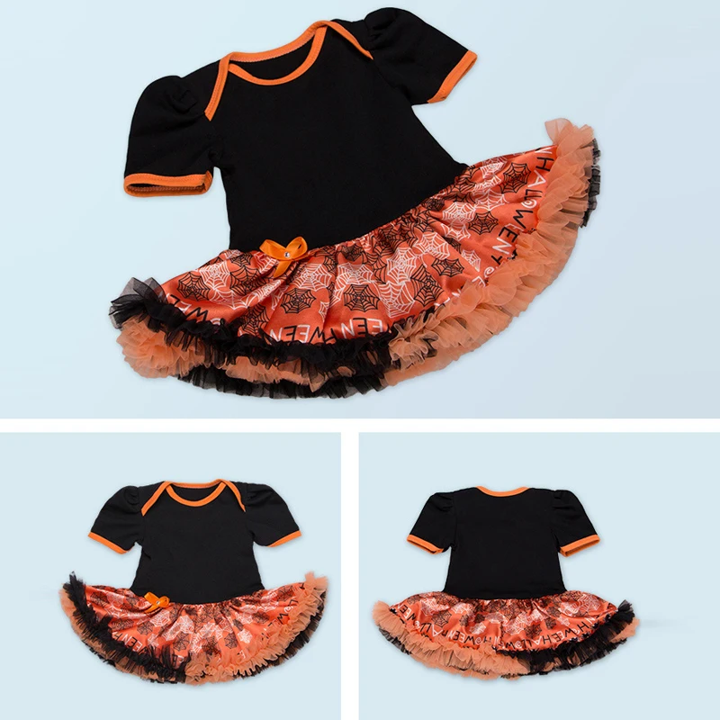 Костюм на Хеллоуин из 3 предметов одежда для детей наряды с рюшами в виде тыквы