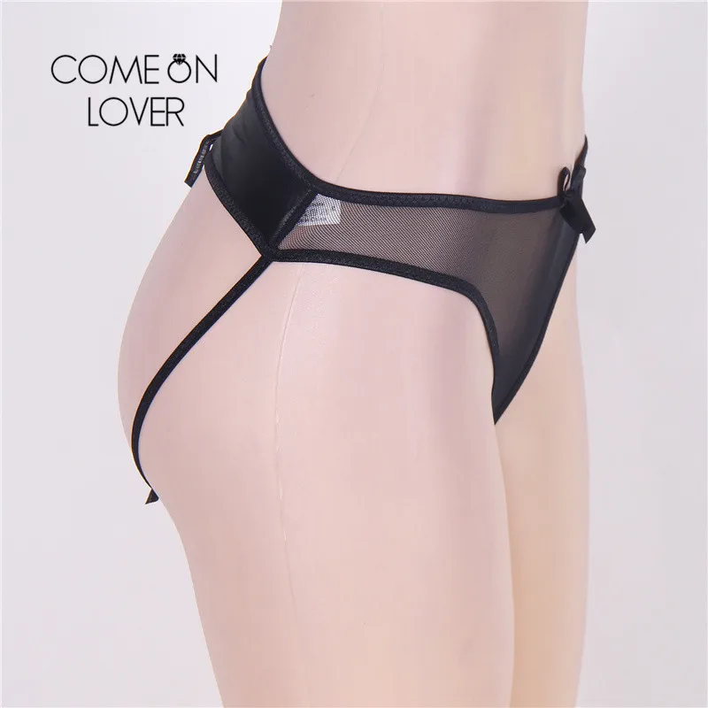 Женское белье Comeonlover сетчатые трусики из искусственной кожи с открытой спиной