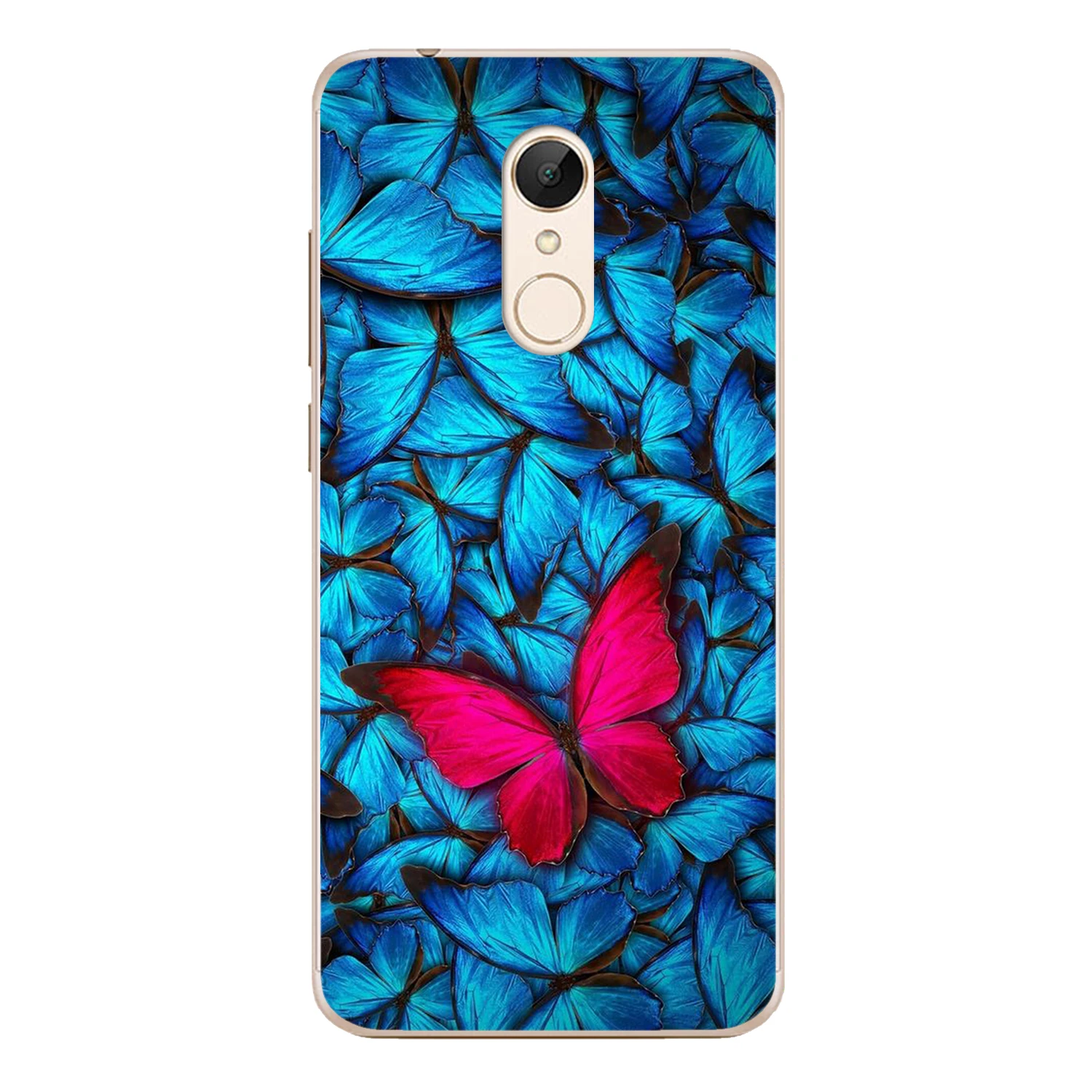 For Xiaomi Redmi 5 Case Cover 5.7&quot Soft TPU Silicone Popular Cute Color Shiny Dreamy Butterfly Flower Painted Protect Phone |