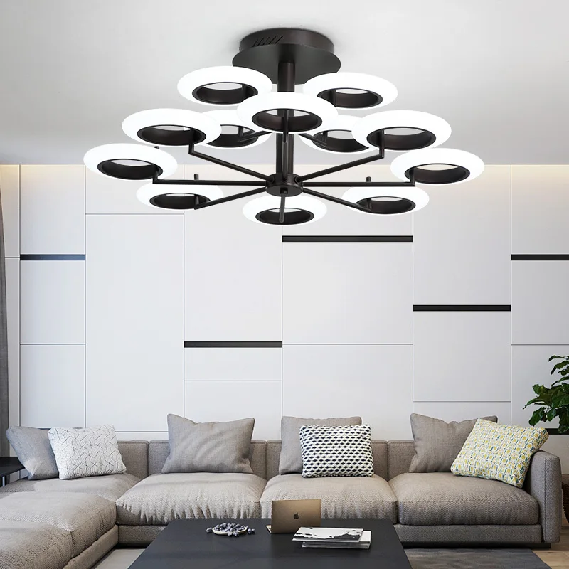 Modern LED chandelier ceiling Nordic fixtures bedroom suspended lamps loft illumination home lighting living room hanging lights | Лампы и