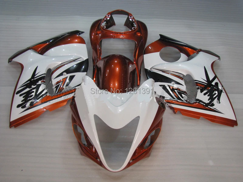 

100%Fit injection orange white Fairings For SUZUKI Hayabsa GSXR1300 08 09 GSX-R1300 GSXR 1300 2008 2009 Fairing kits #777A