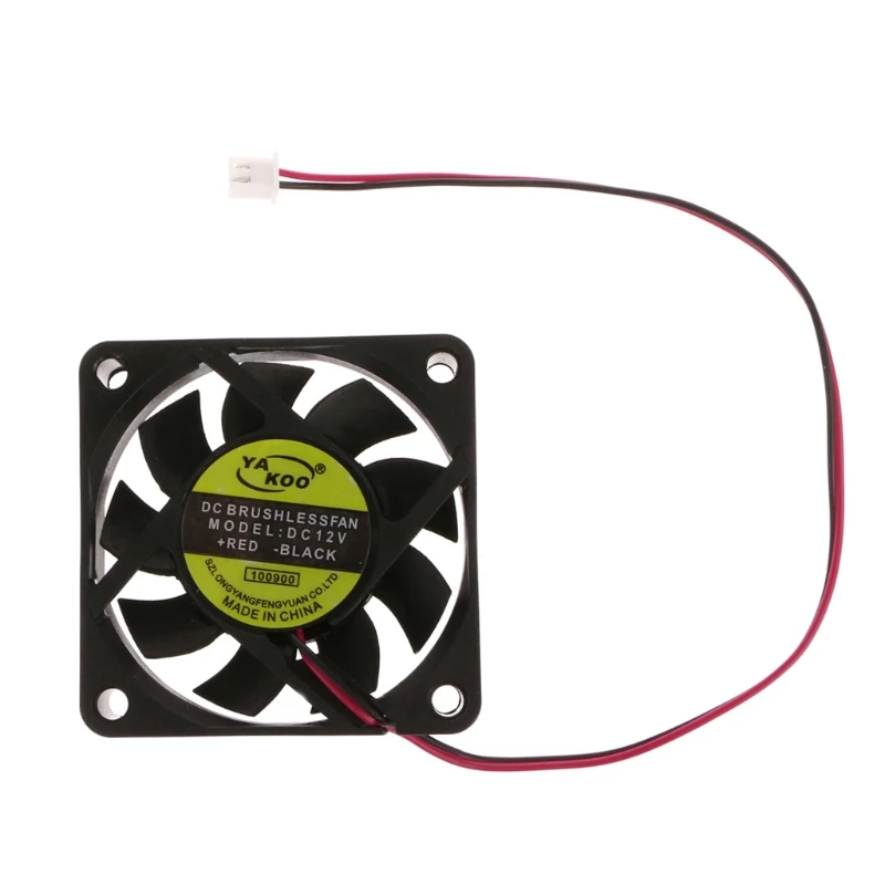 DC 12V 2-Pin 60x60x15mm PC Computer CPU System Sleeve-Bearing Cooling Fan 6015 | Компьютеры и офис