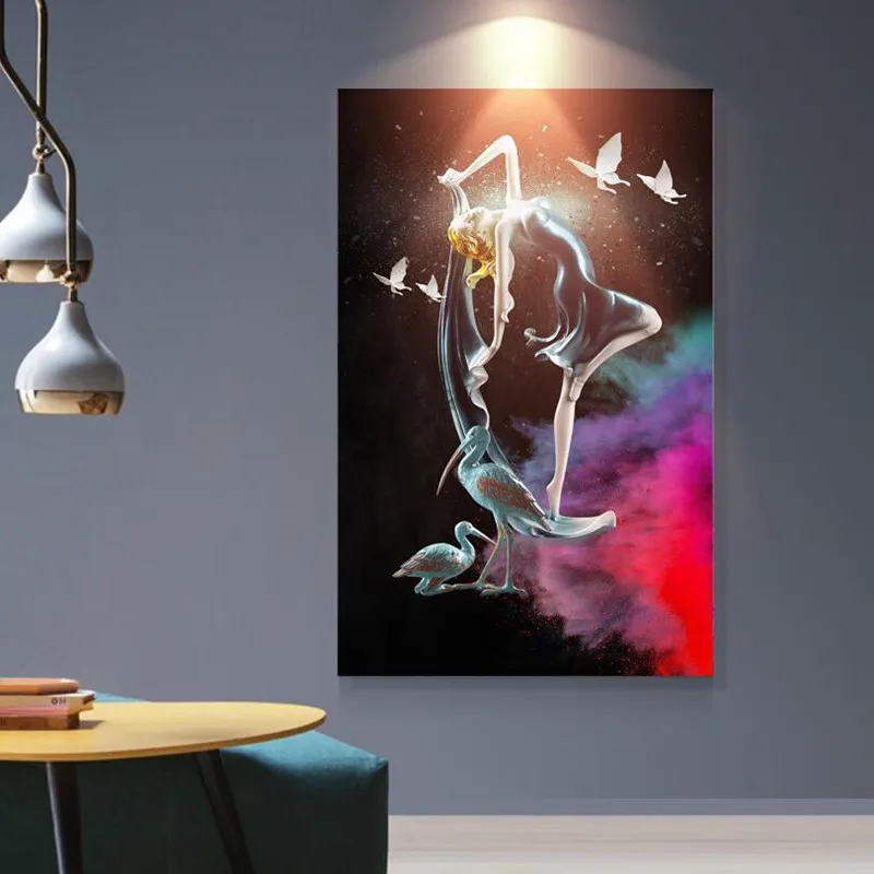 3D обои для фотографий современные абстрактные танцевальные тисненый рисунок