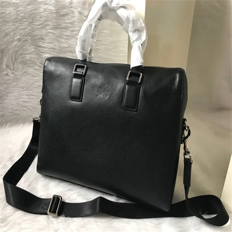 Мужская сумка из натуральной кожи однотонная мягкая черная сумка-мессенджер на