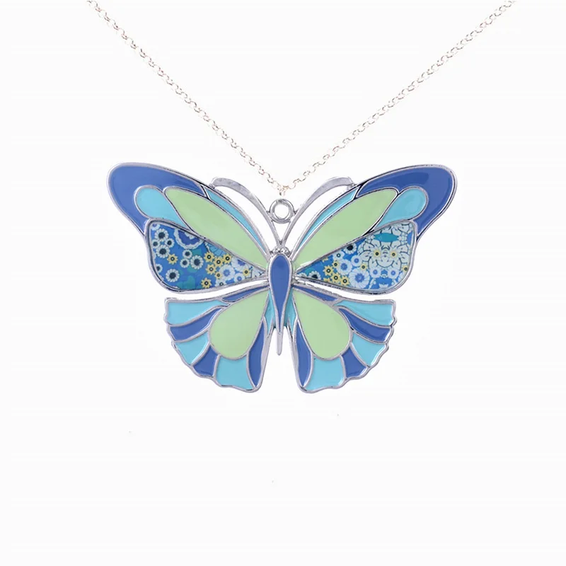 Кулон в виде бабочки модный эмалевый кулон из цинкового сплава подвеска для