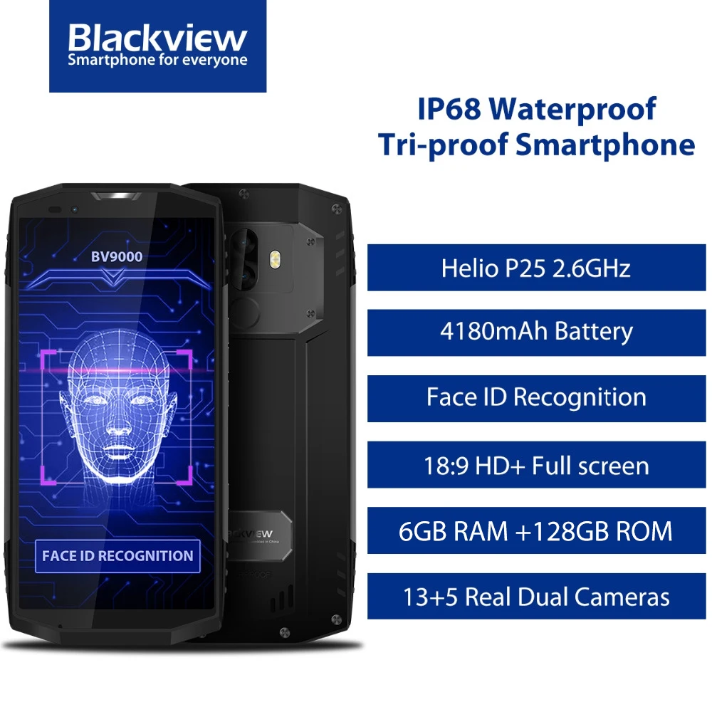 Blackview BV9000 Pro Водонепроницаемый смартфон с IP68 5 7 &quot18:9 FHD + полный Экран 6 ГБ 128 Helio P25