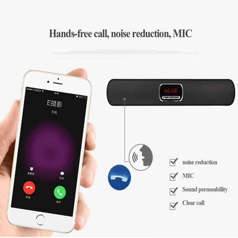 Беспроводной Bluetooth динамик HLTON HIFI стерео сабвуфер с супер басами AUX TF FM радио