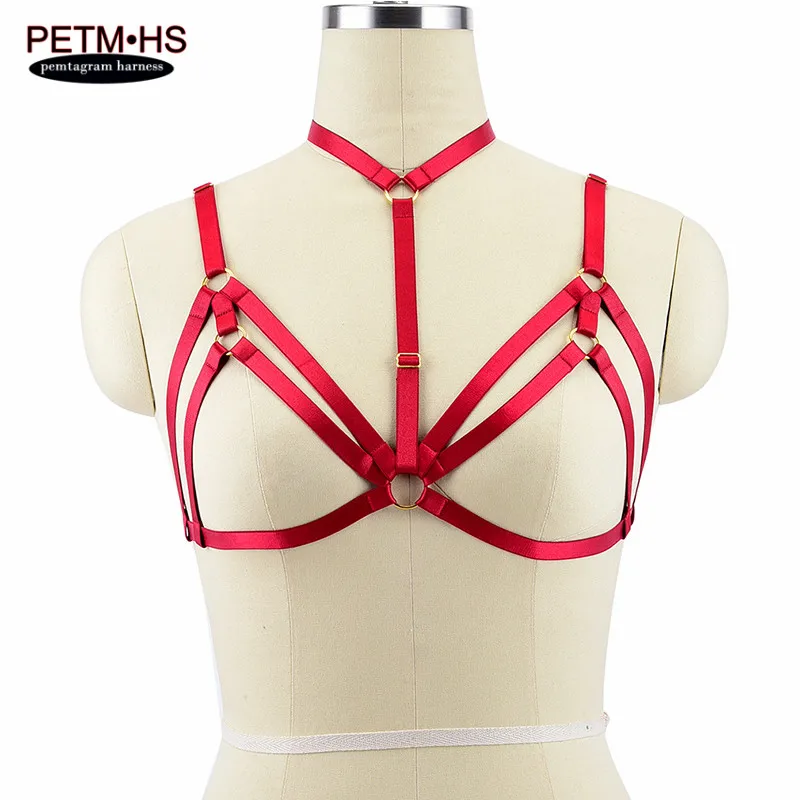 Wine Red O0504 Розовый жгут нижнее белье клетка бюстгальтеры Эластичный Бандаж Нижнее белье Регулировка ремешками Топы открытые Бюстье готические подвязки в стиле Харадзюку пояс рейв одежда - Цвет: Wine Red O0504