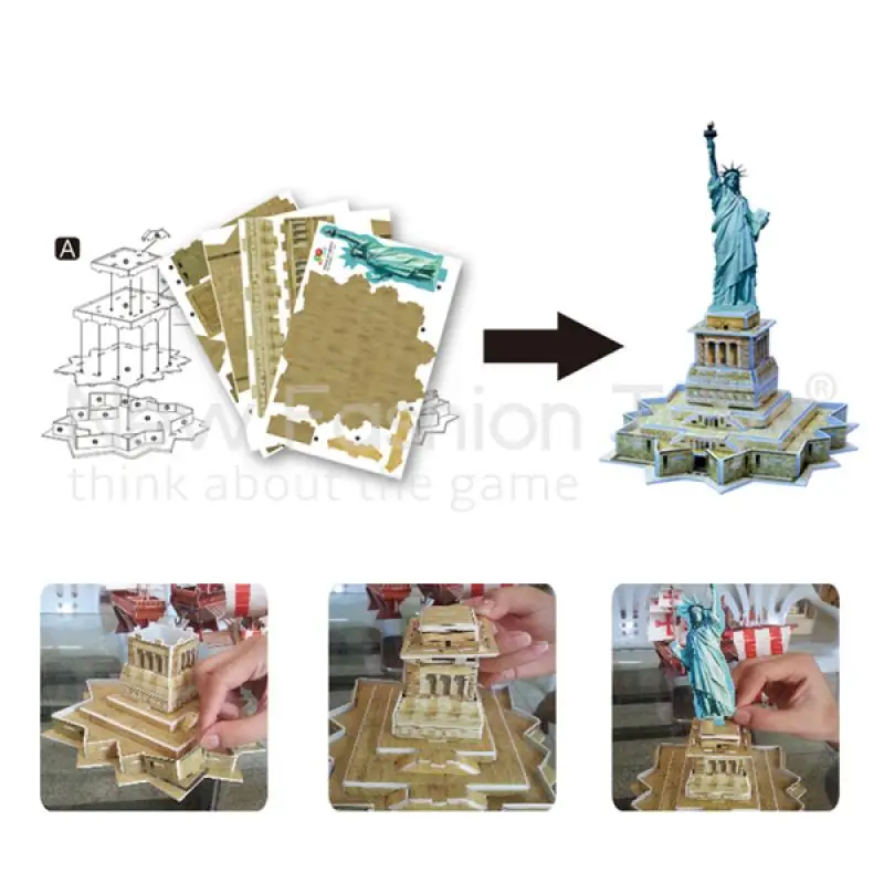 3D Модель Головоломка Образовательные дома Дети Подарок DIY Игрушка картона