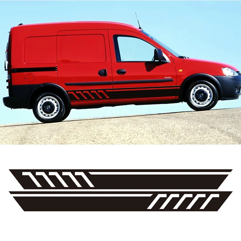 

2pcs KK car side body sticker car exterior decoration sticker For Opel Combo