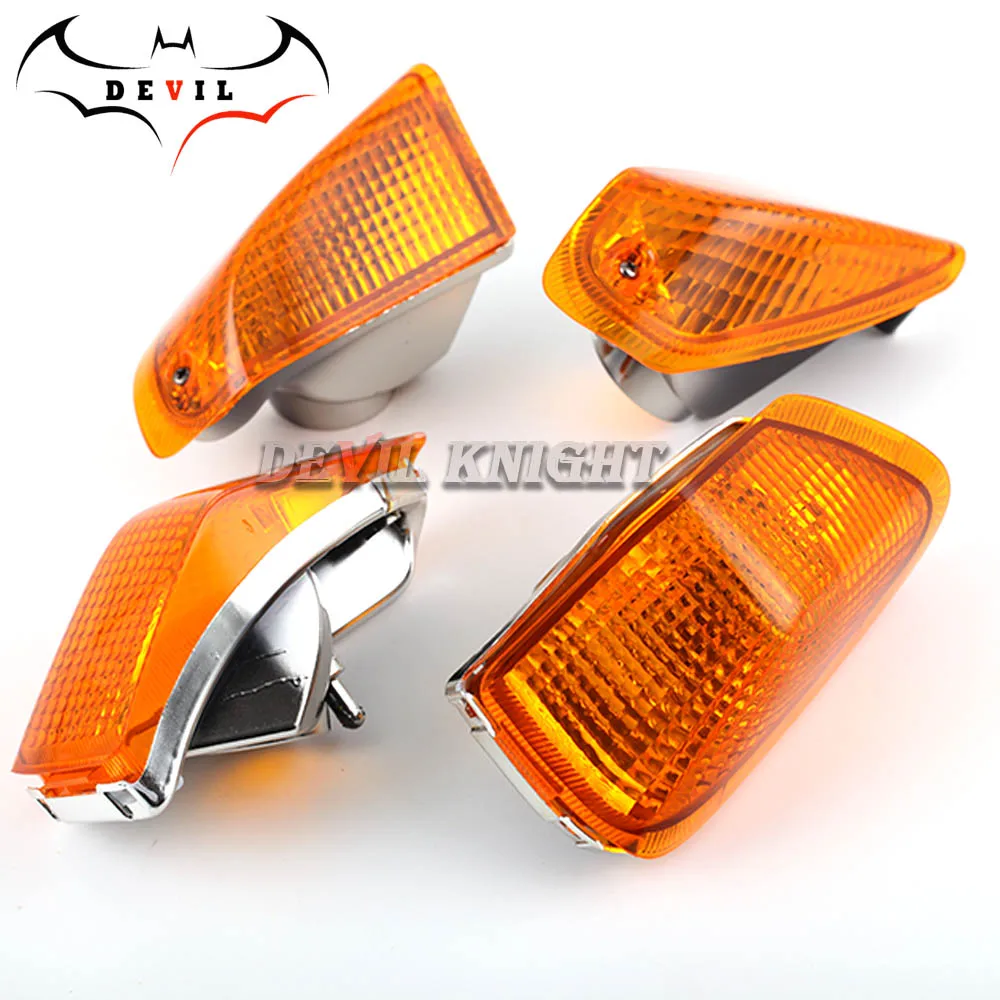 front rear amber Для KAWASAKI ZZR 400 ZZR400 1990 1991 1992 Аксессуары для мотоциклов передний и задний указатели поворота Индикатор светильник лампа объектив - Цвет: front rear amber