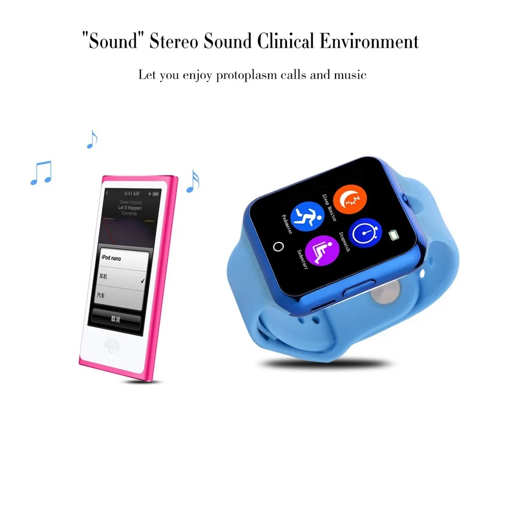Здоровья Bluetooth Smart наручные часы телефон V88 Smartwatch с GSM SIM карты памяти УФ Тесты
