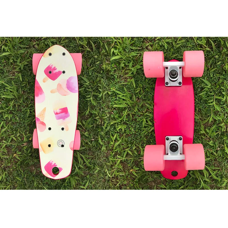 Мини 17 дюймов рыбы скейтборд клен профессиональный Longboard скейтборды полный для
