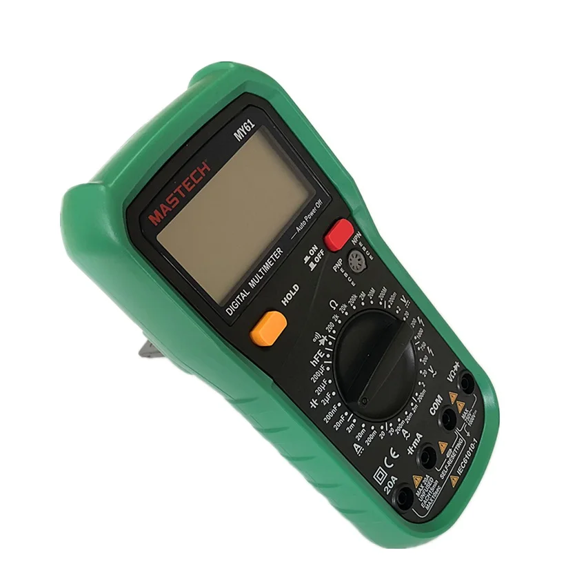 MASTECH MY61 DMM Цифровой мультиметр AC/DC Амперметр Вольтметр Омметр Professional w/емкость и hFE тесты ers метров
