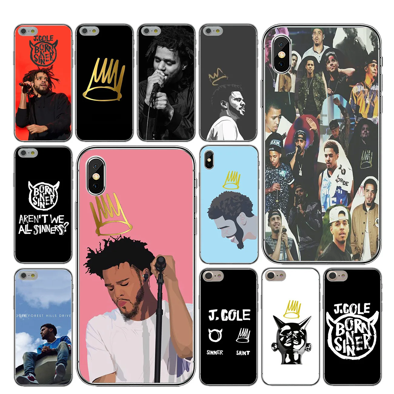 Rap J Cole Born SINNER Мягкий силиконовый чехол для Apple iPhone XS Max XR X 6 6S 7 8 Plus 5 5S SE 10 TPU чехлы