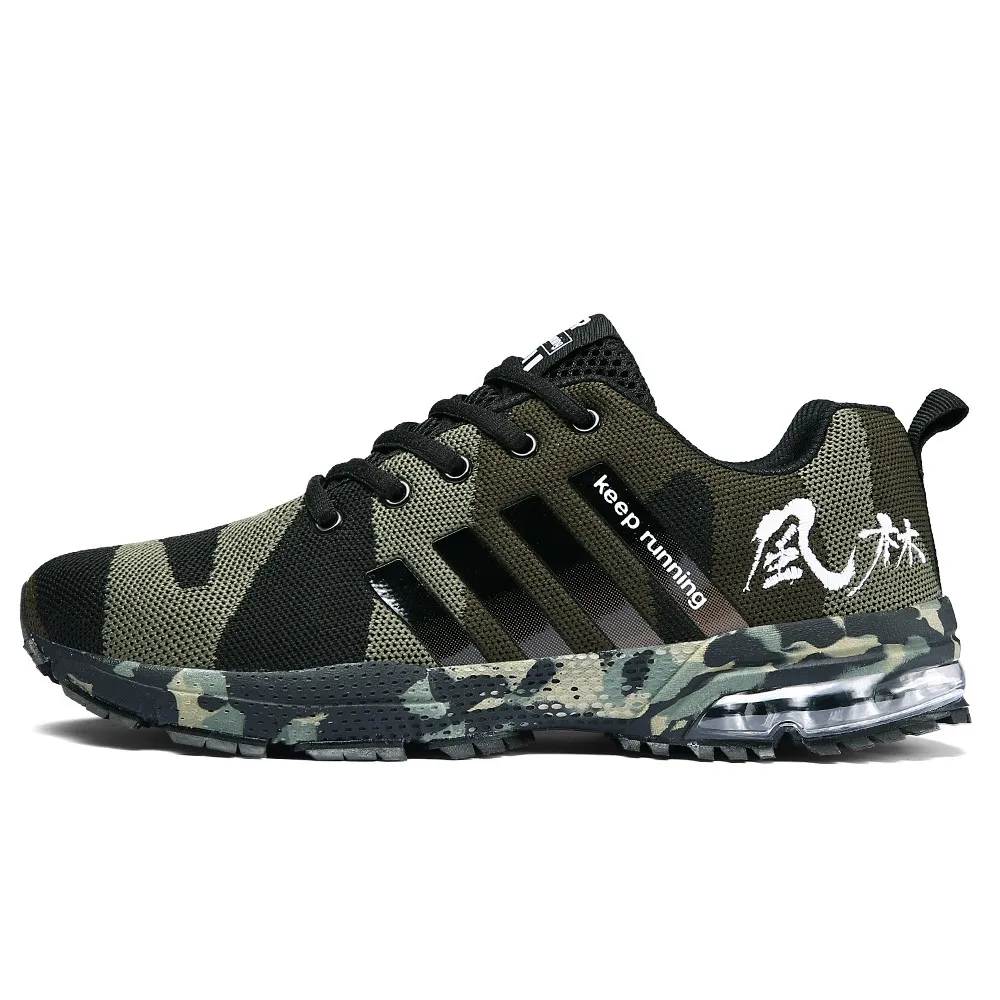 Тканые камуфляжные сетчатые дышащие кроссовки для бега; Спортивная повседневная мужская обувь; модная летняя повседневная обувь; мужские кроссовки