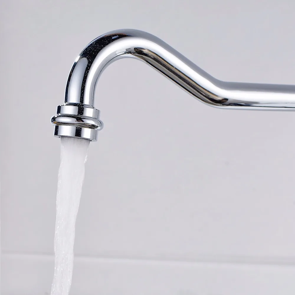 FLG Твердый латунный Смеситель для кухни смеситель с одним отверстием 360 градусов