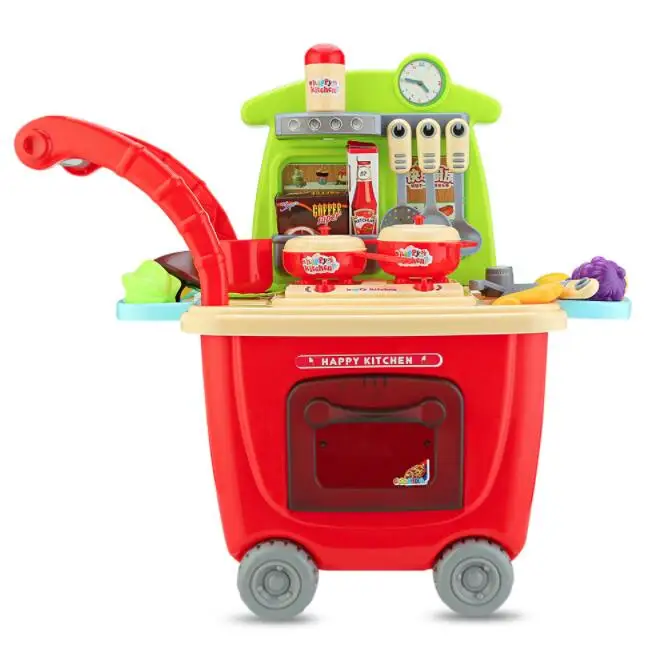 Цвет: желтый Baby Miniature Kitchen Plastic Pretend Play Food Children Toys With Music Light Kids Kitchen Cooking Toy Set For Girls Games Hot - Цвет: Цвет: желтый