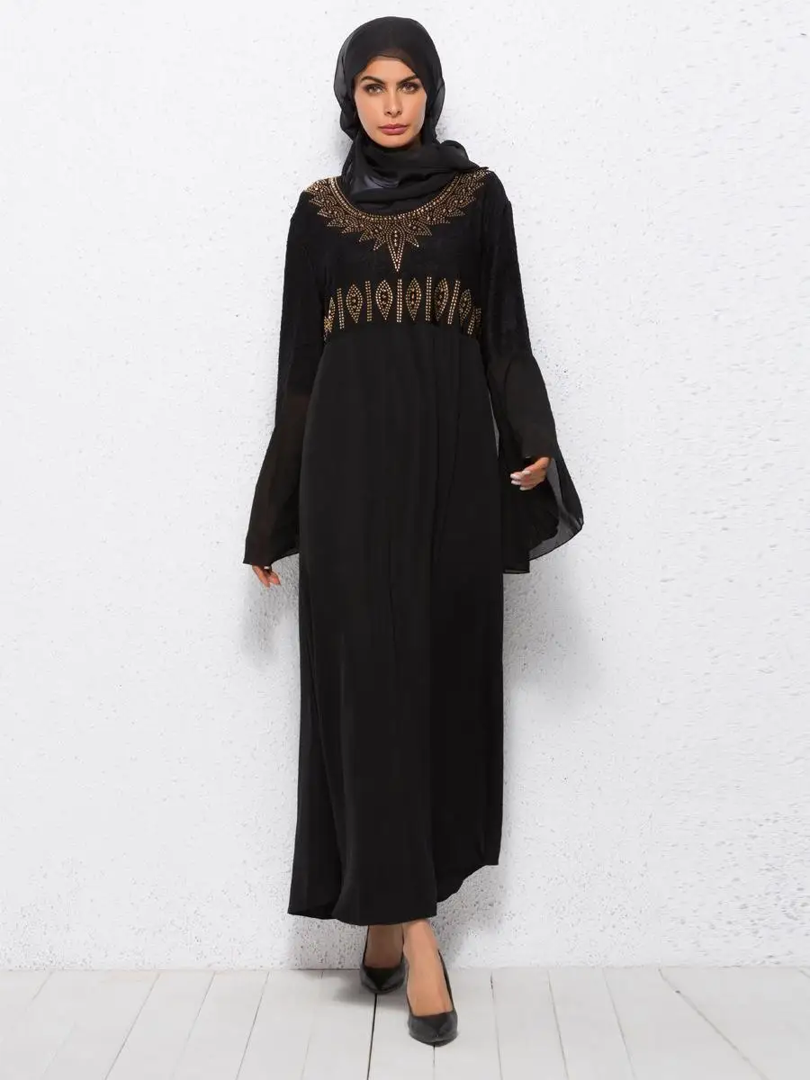 Женские мусульманские длинные платья с длинным рукавом Abaya Jilbab любой случай