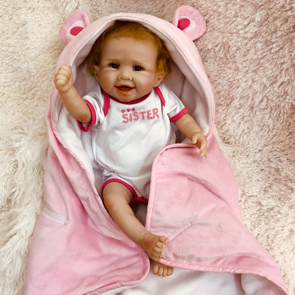 Кукла Bebe reborn 50 см силиконовая чудесная Реалистичная кукла Bonecas для девочек