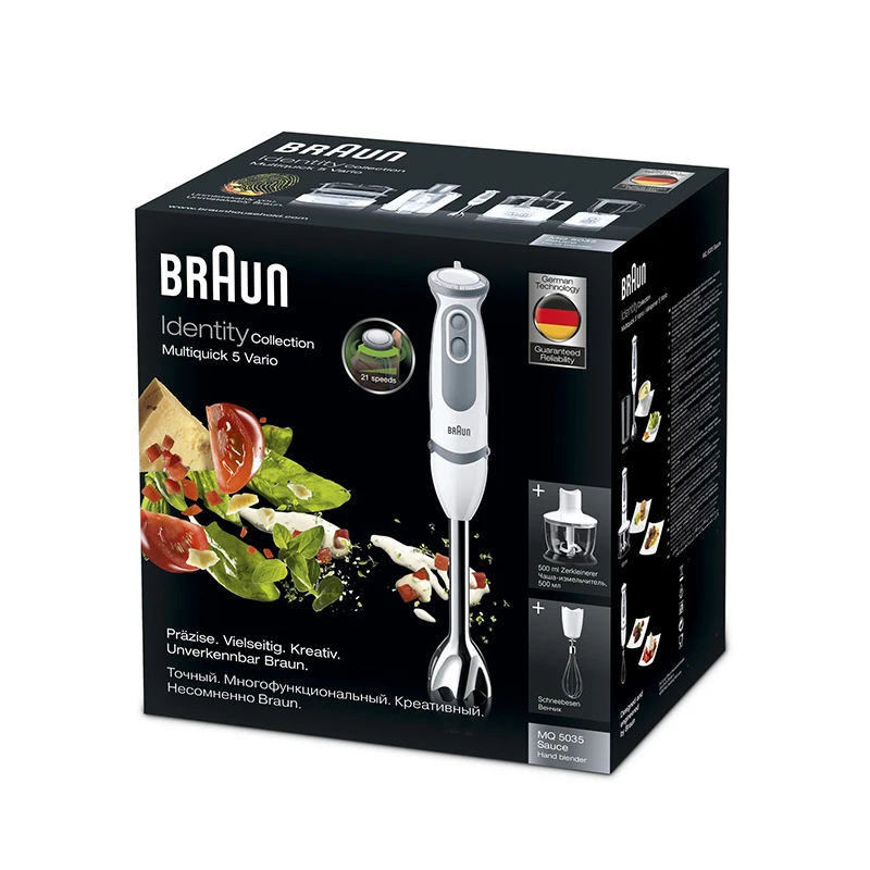 Blender BRAUN MQ5035WH sauce blender electric kitchen hand blenders mixer immersion submersible juice professional stick | Бытовая