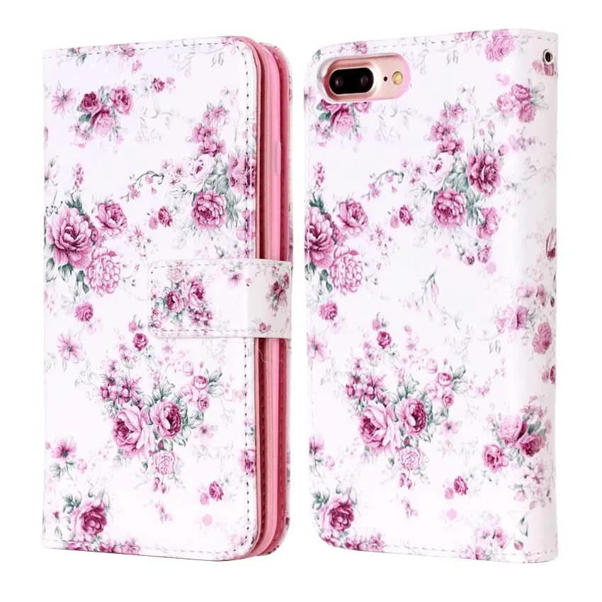 Роскошный кожаный флип чехол для iphone 6s 7 8 plus iphone x XS Max XR кошелек чехол iphone 6s чехол с 9 держатель для карт чехол для телефона - Цвет: 3