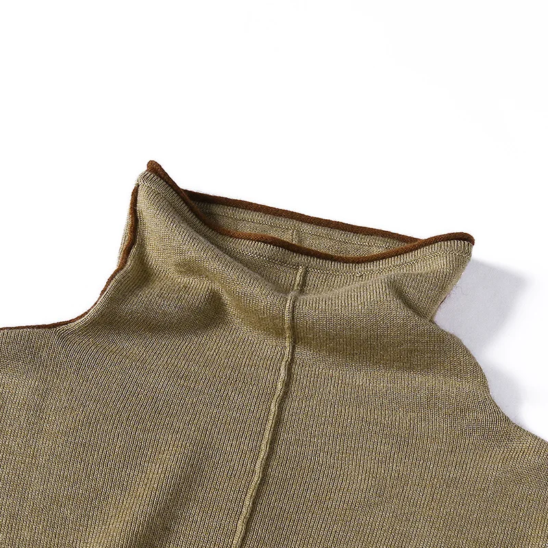 Шерсть Свитер с воротником Для женщин 2018 осень Повседневное Базовая Блузка